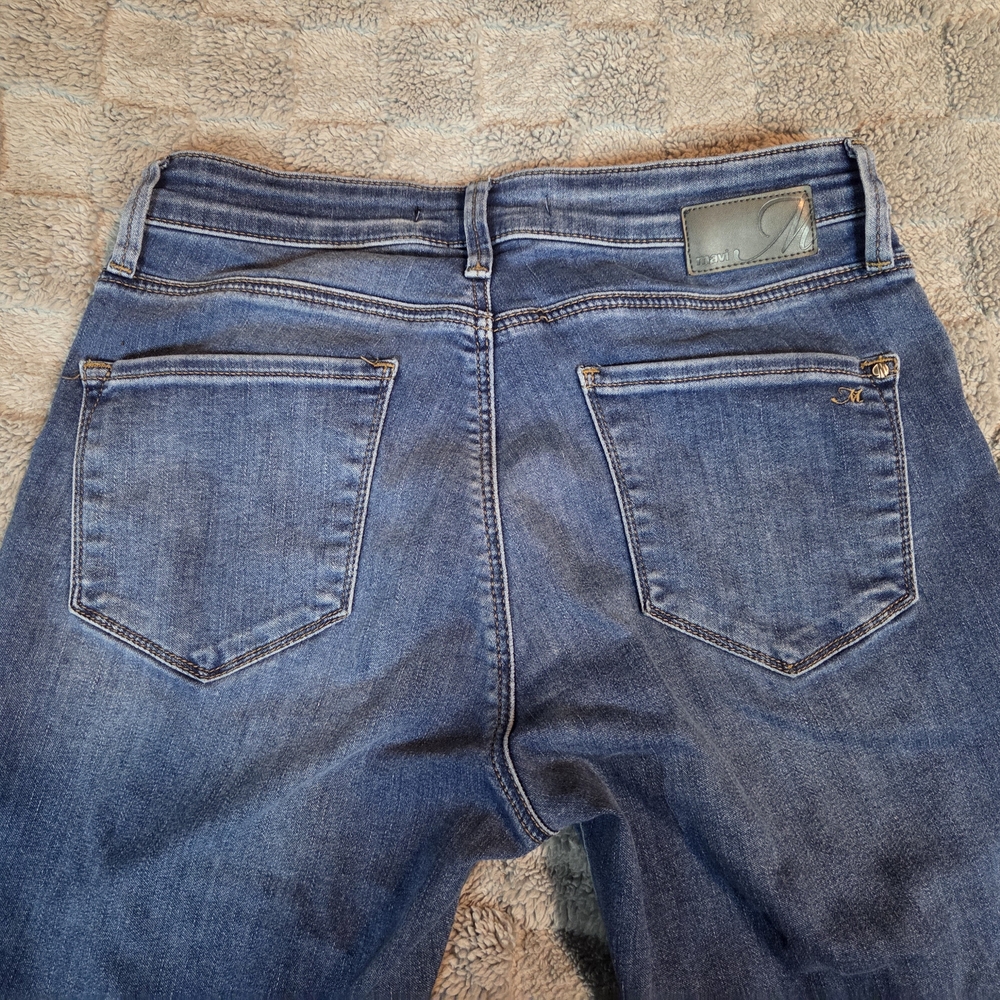 Mavi Jeans Womens 28 Marcia Capri High Rise Cuffed Stretch Blue Denim Cropped - Picture 6 of 13